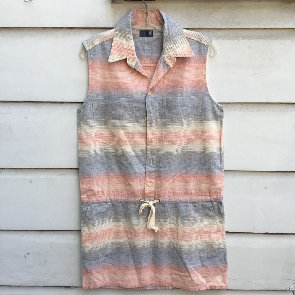 New MOTHER short sleeveless drawstring dress M